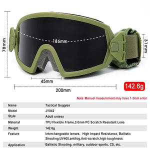 Occhiali Tattici Personalizzati ANSI Z87 EN166 Protezione UV400 Occhiali Balistici per Tiro Caccia Escursionismo Occhiali di Sicurezza Occhiali Sportivi - Product Image 3