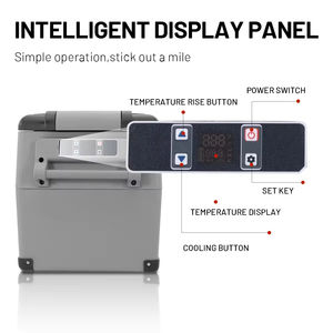 45L Dual-Zone Portable Cooler Box 12V/24V Car <strong>Fridge</strong> Compressor Freezer for Camping for Vehicles Made of Durable Plastic - Product Image 4