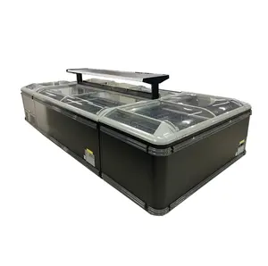 Portable built-in compressor island cabinet chest freezer Food and meat frozen refrigerators