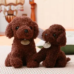 Custom Small Stuffed Simulation Dog Toys Mini Squishy Teddy Dog Stuffed Plush Doll Toys For Christmas Baby Gifts