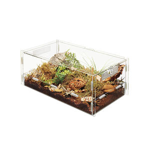 Acryl Schlangen frosch Fütterung sbox Reptilien Haustier Fütterung sbox Kunststoff Reptilien <span class=keywords><strong>Terrarium</strong></span> Vitrine - Product Image 2