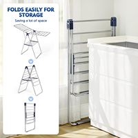 Séchoir à linge métallique réglable en hauteur, pliable, pour la vente en gros