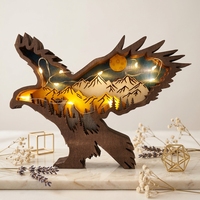 Meilleures ventes : Sculptures murales 3D esthétiques rustiques gravées en forme de fauve, centre de table en bois, décorations de mariage animales