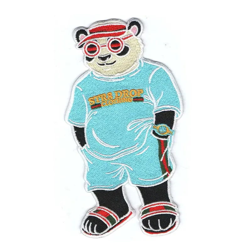 Toppe autoadesive ricamate per abbigliamento orso personalizzato per abbigliamento