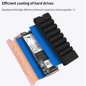 Кулер TISHRIC S80-T для <span class=keywords><strong>M</strong></span>.2 2280 SSD, медный радиатор с высокой эффективностью отвода тепла для игровых ПК, офисных и настольных компьютеров DIY - Product Image 4