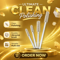 Brosse industrielle en fil d'aluminium oxyde abrasif, double tige, double spirale torsadée, non-abrasive, pour polissage