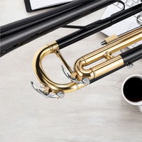 Wholesale Black Nickel Gold Brass Trumpet Instrument BB Tone Beginner Professional Band