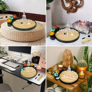 Kit de jardín de Buda Zen japonés al por mayor, herramienta de bonsái para decoración interior del hogar con macetas y jardineras, Kit de meditación - Product Image 2