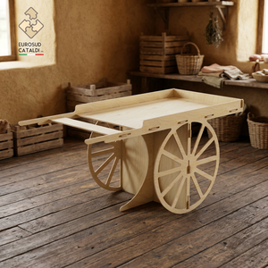 Incredibile espositore a mano in legno EUROSUD CATALDI Made in Italy in betulla altezza 187 cm per negozi e supermercati. - Product Image 3