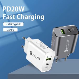 Hot Sale PD 20W QC3.0 Fast Charger Dual Port <b>USB</b> <b>Type</b> <b>C</b> Phone Charger Portable Fast Charging Head Quick Power <b>Adapter</b> - Product Image 2