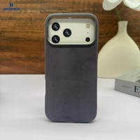 Étui en cuir MagSafe pour iPhone, coque en Alcantara pour iPhone 17, coque magnétique en Alcantara pour iPhone
