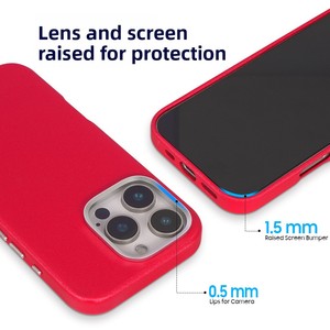 Funda de Teléfono con Carga Inalámbrica Magnética de Cuero PU Antihuellas a <span class=keywords><strong>Precio</strong></span> de Mayoreo para <span class=keywords><strong>iPhone</strong></span> <span class=keywords><strong>13</strong></span> 14 15 16 Plus 17 Pro Air Pro Max - Product Image 3