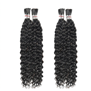 Wholesale Brazilian Indian Virgin Remy Single Weft Bulk Human Hair <b>for</b> <b>Braiding</b> <b>Extensions</b> Boho Style Deep Wave Texture - Product Image 1