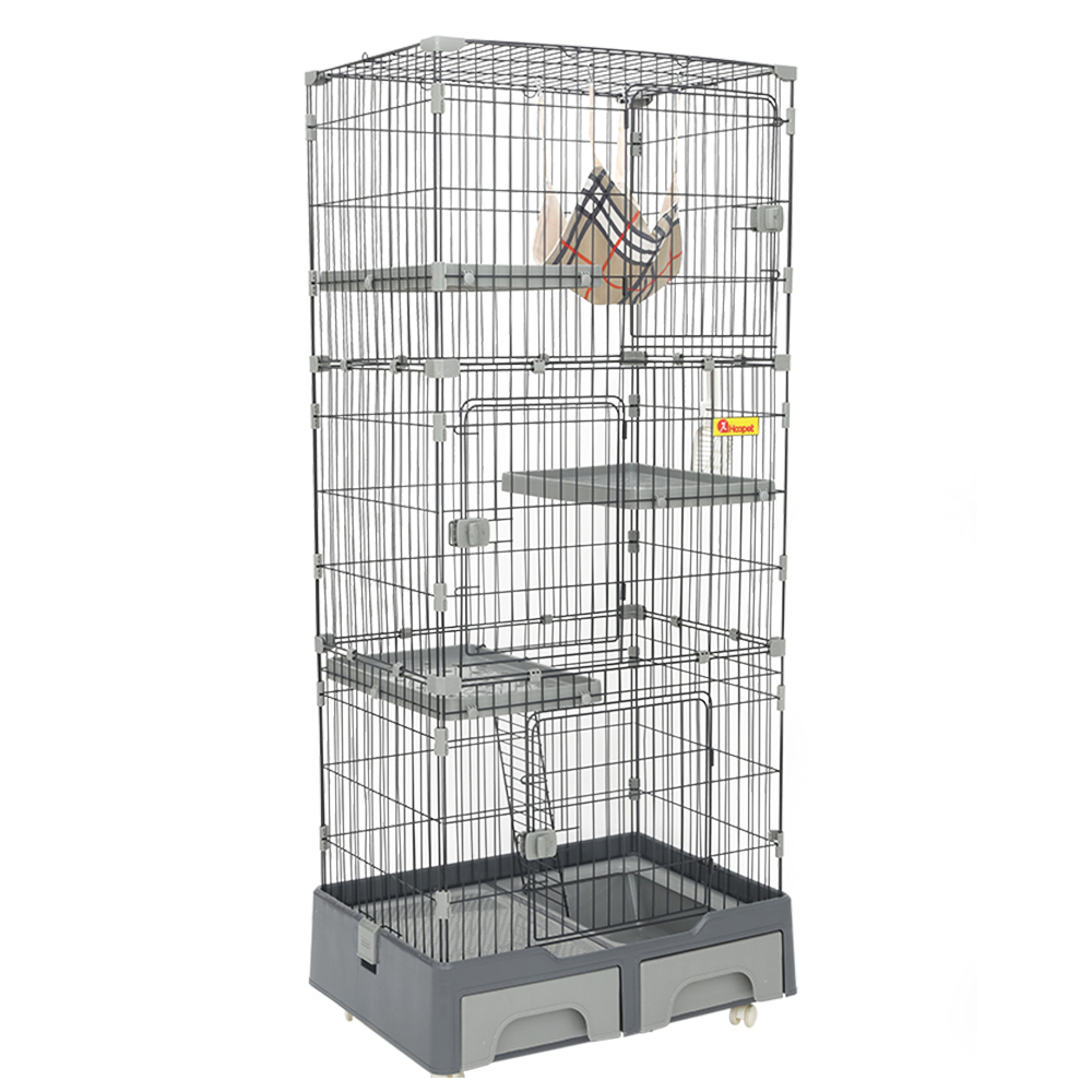 Премиум Hoopet Многофункциональный тренировочный центр для отдыха, игры, скалолазания, смотровая Мебель для кошек, домашняя клетка с ящиком для наполнителя