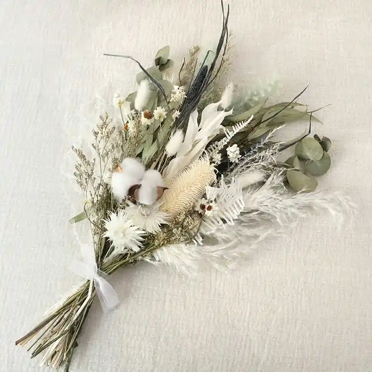 Factory Good Price Dried Bridal Flower Bouquet Holding Flower Wedding Hand Flowers Bridal Bouquet for Wedding Bouquet