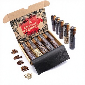 Set Regalo Artigianale TIMBER TASTE Pepper per Uomo, 5 Spezie Esotiche Gourmet in Confezione Premium |   Regalo di Compleanno per lui: un regalo culinario - Product Image 1