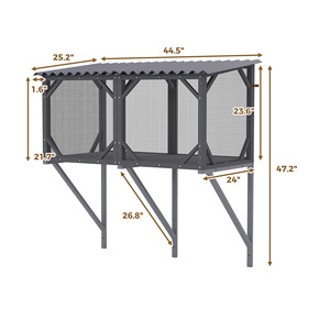 Percha <span class=keywords><strong>de</strong></span> Ventana para <span class=keywords><strong>Gatos</strong></span> Grandes <span class=keywords><strong>de</strong></span> Interior, Estilo Moderno y Sólido, Caja <span class=keywords><strong>de</strong></span> Ventana Impermeable, Material <span class=keywords><strong>de</strong></span> Plástico y Metal para Animales Pequeños - Product Image 6