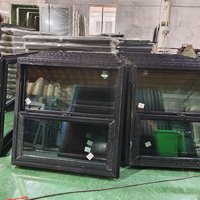 Fenêtre coulissante à soufflet en PVC/UPVC américaine, prix raisonnable, simple ou double, avec fixation par clou et moustiquaire, pour maison ou bureau
