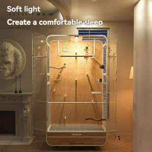 Offre Spéciale Premium Bois En Acier Inoxydable Maison D'oiseau Villa Décorative pour Perroquets Motif Personnalisé Intérieur Extérieur Utilisation - Product Image 5