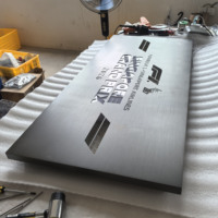 Cadre en acier inoxydable brossé PVD plaqué sous vide sur mesure pour boîte à lumière, fabrication supérieure, publicité extérieure électroplaquée