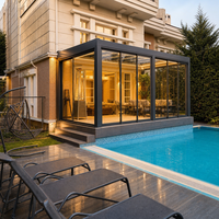 Pergola électrique en aluminium à commande à distance pour jardin, vente directe usine, qualité commerciale, idéale pour l'extérieur