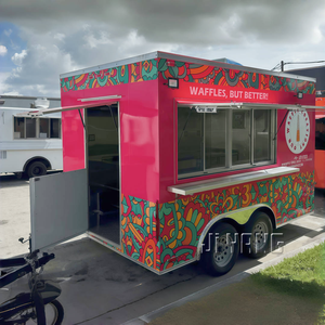 Trailer Makanan Lengkap, Truk Trailer Makanan Mobile untuk Dijual, Kontainer Persegi Putih dengan Dapur Lengkap - Product Image 2