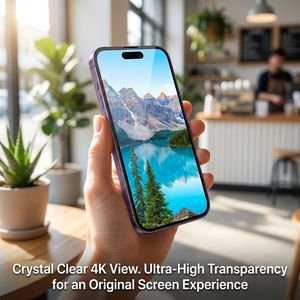 กระจกนิรภัย ODM คุณภาพสูง KK9 สำหรับ iPhone 18 Pro Max ป้องกันการตกกระแทกจากความสูง 1.5 เมตร ฟิล์มกันรอยหน้าจอแบบทนทาน - Product Image 4