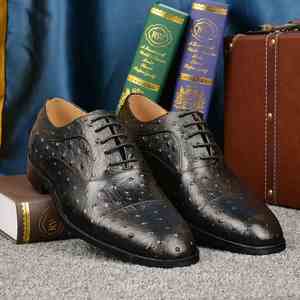 Luxurious Handcrafted Patchwork Pattern <b>Height</b> <b>Increasing</b> Dress <b>Shoes</b> Elegantly Laced Fashionable Style Suitable for Office - Product Image 2