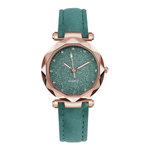 Casual Unisex Romantic Starry Sky Quartz Movement Alloy PU Rhinestone Designer Wrist <b>Watch</b> Pointer Dial Simple Dress <b>Watch</b> - Product Image 3