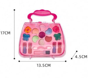 Nouveau kit de maquillage pour filles, lavable, DIY, princesse, cadeau, fards à paupières, rouges à lèvres, jeu d'imitation, beauté, jouets, avec sac cosmétique - Product Image 5