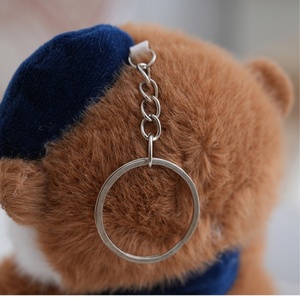 Porte-clés en peluche mignon, jouet en peluche 3D en forme de hamster, peluche douce rose pâle, porte-clés en forme de <span class=keywords><strong>castor</strong></span>, peluche kawaii, poupée de machine à griffes - Product Image 6