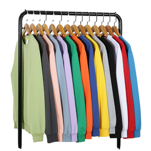 Autumn Winter Eco-Friendly Embroidered Solid Knitted Thin Polyester/Cotton Pullover <b>Long</b>-sleeved Neck <b>Sweatshirt</b> for Men Women - Product Image 1