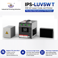 Machine de codage laser UV IPS-LUV5W T 5W, remplace l'imprimante TTO, sans ruban, marquage permanent pour la ligne de production d'emballages