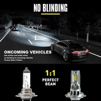 Faro LED Estilo L4 H7, 28W, 2800LM, 6500K, Bombilla Impermeable para Faro Delantero de Coche