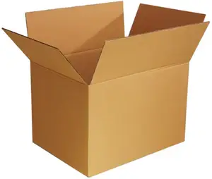 Cajas de envío de cartón corrugado marrón al por mayor, envío exprés reciclado con logotipo personalizado para embalaje y exhibición