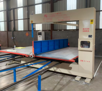 HOTY Hochstabile Horizontale Schaumstoff-Schneidemaschine 220V Geräuscharm Einfach zu Bedienen Schwammschneider Mitsubishi Motor 0-25m/min Hochgeschwindigkeit