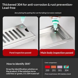 OEM Bathroom 304 Stainless Steel Strip Type Anti-Odor American Style Thickened Large Capacity Rectangular Floor Drain - Product Image 3