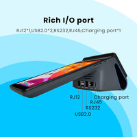 Terminal POS Portátil Android 14.0 para Pagos Móviles, con Cámara, Escáner, NFC, Pantalla LCD Dual, RAM 3G+16G, Impresora Térmica