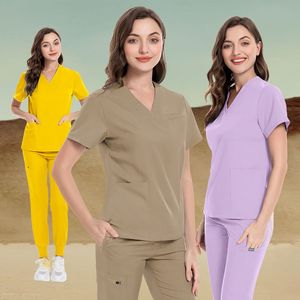 Conjunto de Uniformes Médicos de Entrega Rápida a Precio de Mayoreo - Tela Elástica Cómoda, Uniforme de Hospital con Múltiples Bolsillos - Product Image 2