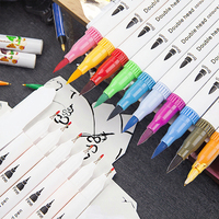 Marqueurs d'art effaçables en plastique souple à double extrémité Artriink, ensemble de stylos à aquarelle pour enfants