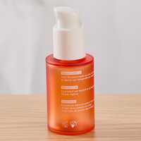 Flacon de sérum en PETG givré de 30 ml sans BPA, couleur personnalisée, avec pompe à pression, flacon en PETG à paroi épaisse de 30 ml, finition mate, protection UV