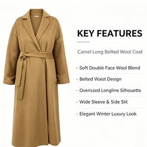 Abrigos para Mujer, Suaves como una Nube, 90% Lana, 10% Cachemira, Ropa de Abrigo para Invierno, Citas Sociales en Cafés del <span class=keywords><strong>Centro</strong></span> - Product Image 5