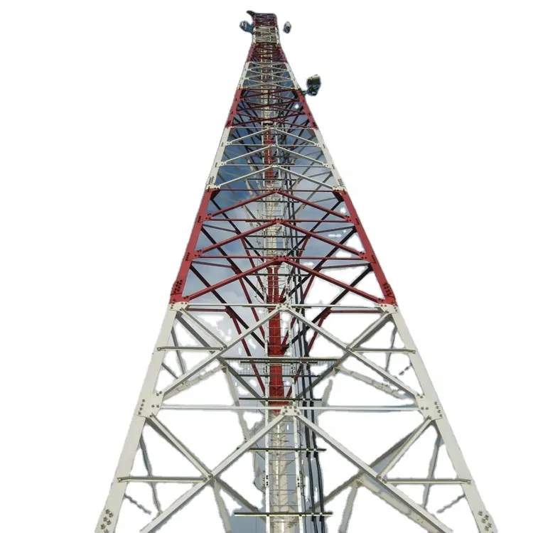 Piatto a microonde autoportante a 3 gambe e angolo a reticolo del pannello antenne per telecomunicazioni in acciaio torre delle cellule di comunicazione