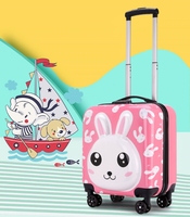 Valise à roulettes pour enfants, rose et bleue, adorable, pour filles et enfants, pour l'école et les vacances
