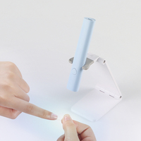 Alta calidad 3W Mini UV LED lámpara de luz para uñas batería incorporada recargable enchufe USB para el hogar y viaje HERRAMIENTA DE ARTE DE Gel de uñas de plástico