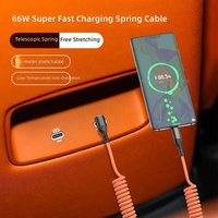 Câble de charge de voiture universel à tête coudée 240W, tressé rétractable, en alliage d'aluminium, pour téléphones et tablettes - Vente en gros usine