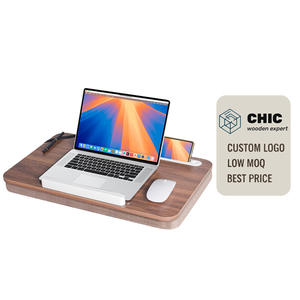 Plateau de bureau portable en bois avec coussin, support pour ordinateur portable pour lit, canapé, travail, écriture, repas et usage en bureau mobile - Product Image 1