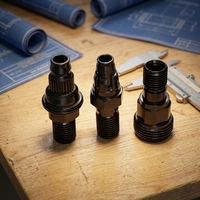 Adaptateur de trépan diamanté Tengrui DDBI en acier allié, connecteur mâle 1-1/4"-7 UNC et femelle 1/2" BSP pour le carottage du béton et de la maçonnerie