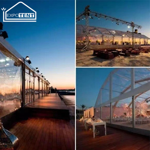 Lusso esterno telaio in alluminio per banchetti tenda in PVC tessuto per giardino terrazza matrimonio padiglione sala conferenze per feste - Product Image 5