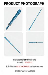 A6487 60 Pack Heavy Duty Trimmer Line Lawn <b>Mower</b> Parts 3.5mm 40cm Twist Nylon Blue with Buckle For Black&Decker GL680 GL685 GL69 - Product Image 3